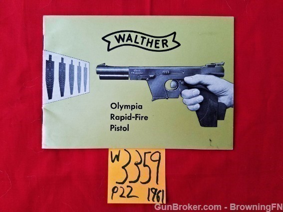 Orig Walther Olympia Rapid Fire Owners Manual 1961-img-0
