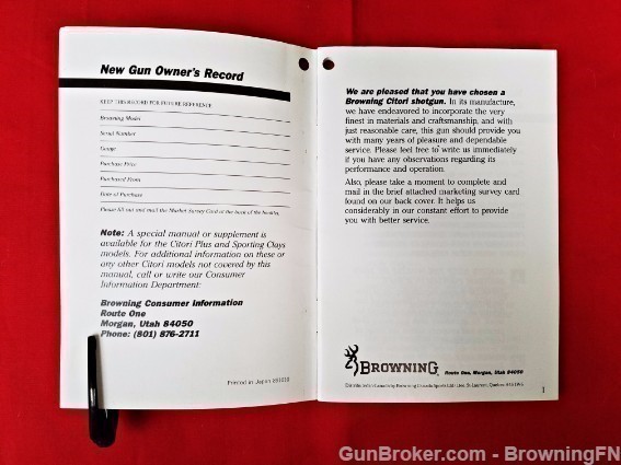 Orig Browning Citori Owners Instruction Manual-img-1
