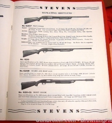 Orig Stevens Springfield 1942 Price List All Model-img-8