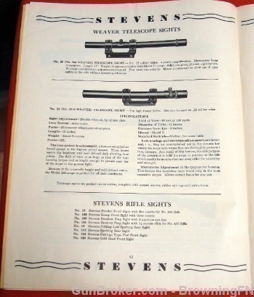 Orig Stevens Springfield 1942 Price List All Model-img-9