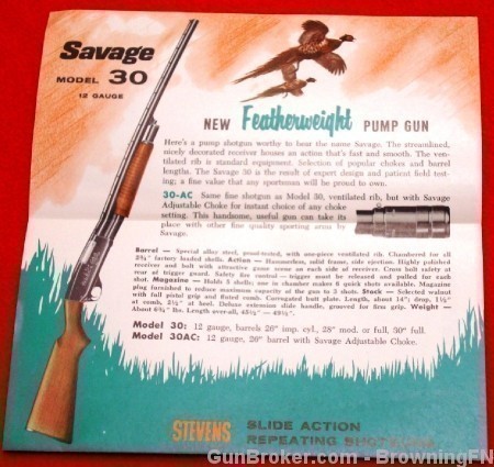 Orig Stevens & Savage Repeating Shotguns Flyer-img-1
