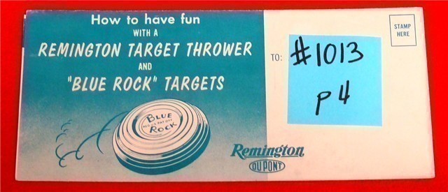 Orig Remington Blue Rock Sheet Trap Intro Flyer-img-0