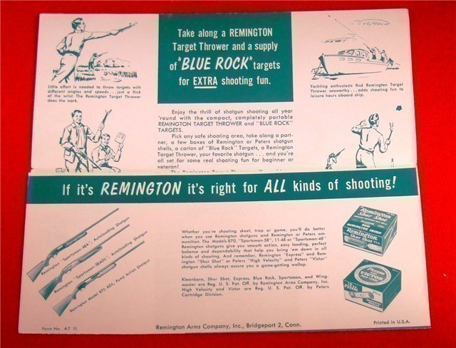 Orig Remington Blue Rock Sheet Trap Intro Flyer-img-1