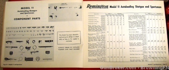 Orig Remington Parts Price List Catalog No 50 1950-img-1