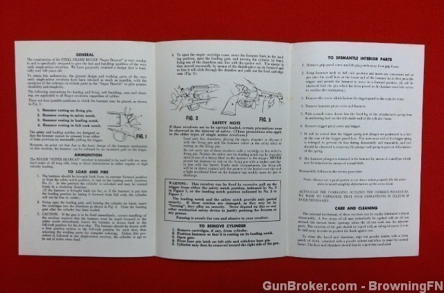 Orig Ruger Super Bearcat Owners Instruction Manual 1978-img-1