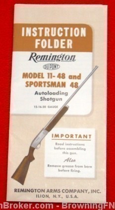 Remington Owners Instruction Manual Model 11-48 Sportsman 48-img-1