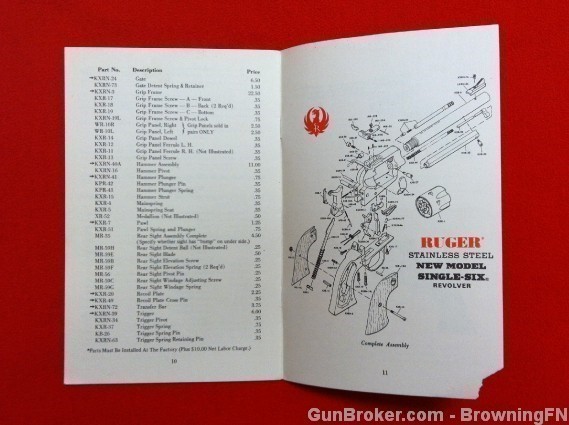 Orig Ruger New Model Single Six Owners Instruction Manual 1978-img-1