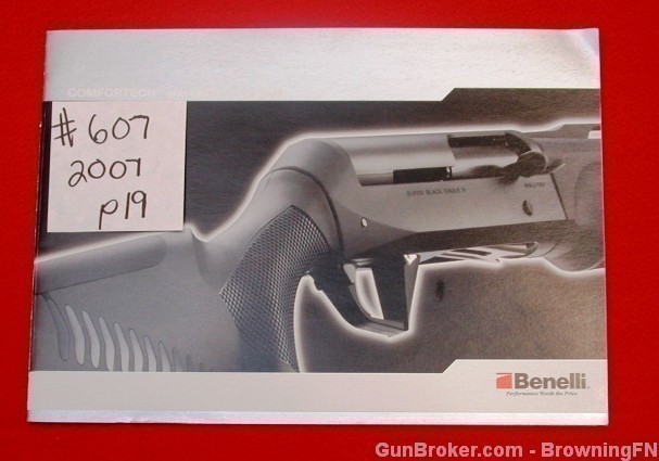 Orig Benelli Owners Instruction Manual Model-img-0