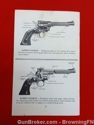 Orig Ruger New Model Single Six Owners Instruction Manual 1978-img-2