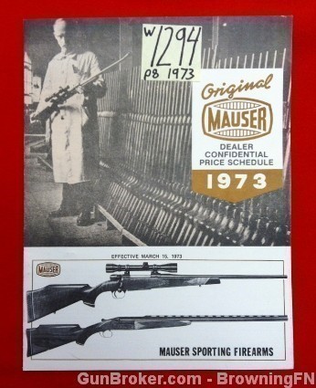 Orig Mauser Dealer Price List 1973-img-0