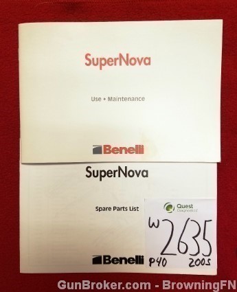 Orig Benelli Super Nova Owners Instruction Manual 2005-img-0