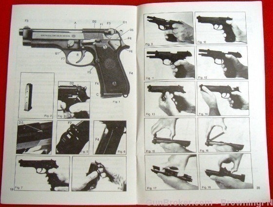 Orig Beretta 92 FS Owners Instruction Manual 9mm Parabellum-img-1