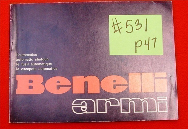 Original Benelli Armi Owners Instruction Manual-img-0