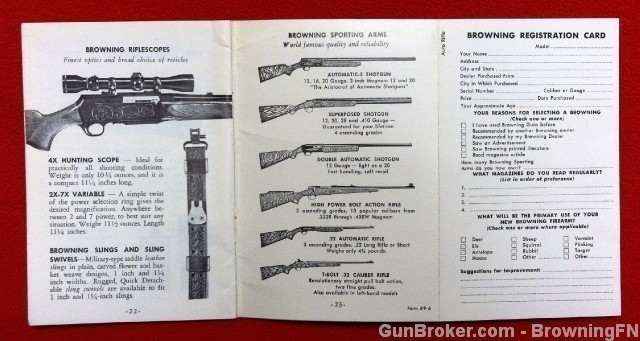 Orig Browning Automatic BAR Rifle Owners Instruction Manual-img-2