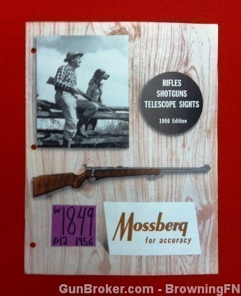Orig Mossberg Rifles Shotguns Sights Catalog 1956-img-0
