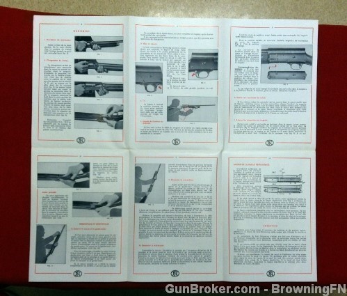 Orig Browning FN Auto Shotgun French Owners Manual-img-3