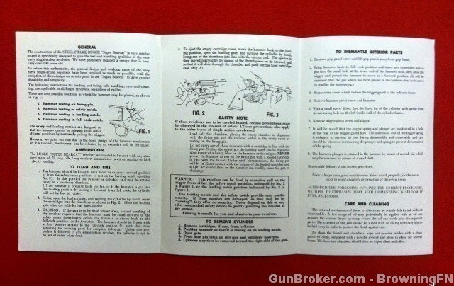 Orig Ruger Super Bearcat Owners Instruction Manual 1981-img-1
