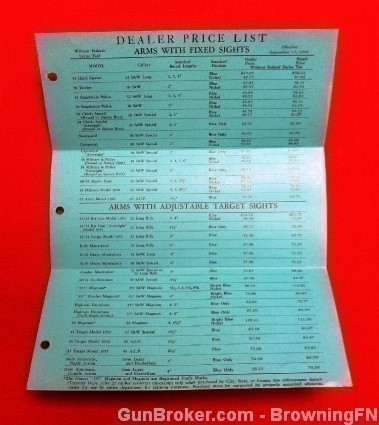 Orig S&W Dealer Price List 1956-img-1