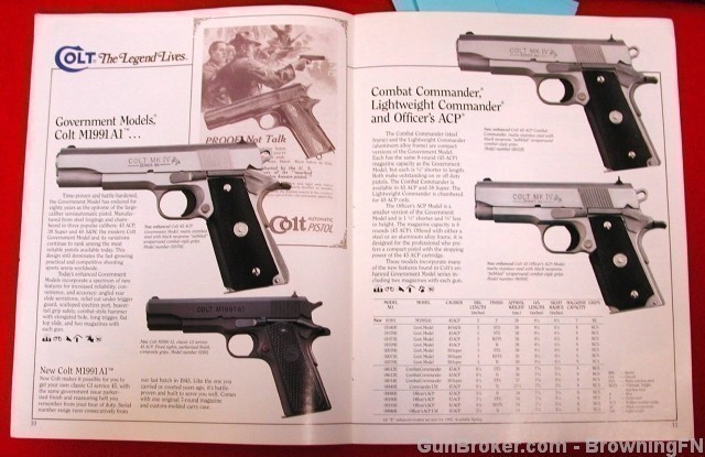 Original Colt 1992 Catalog Double Eagle MKII 10mm-img-5