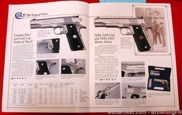 Original Colt 1992 Catalog Double Eagle MKII 10mm-img-4