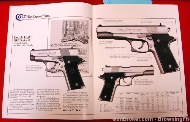Original Colt 1992 Catalog Double Eagle MKII 10mm-img-3