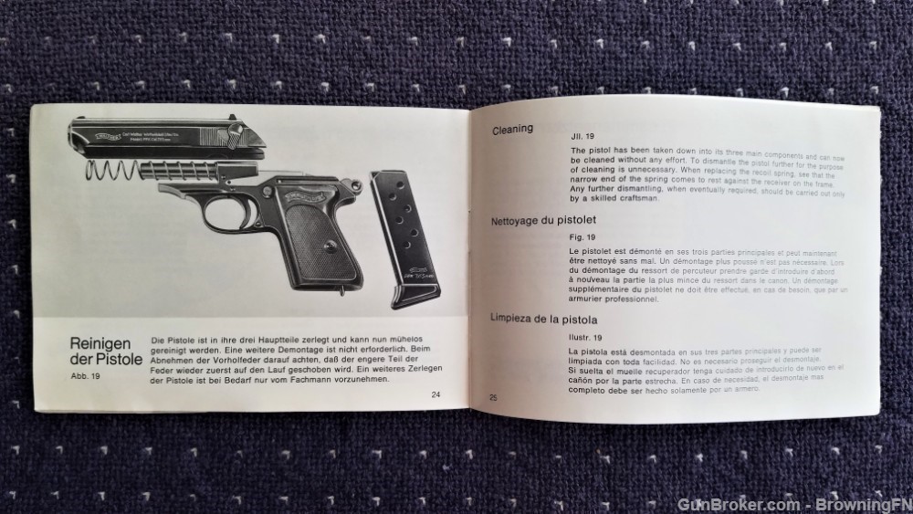 Orig Walther Model PP PPK Owners Manual 1979-img-3