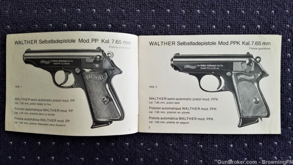 Orig Walther Model PP PPK Owners Manual 1979-img-1