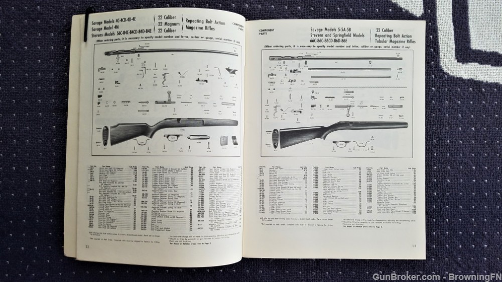 Orig Savage Stevens Fox Anschutz Parts Catalog 1966-img-1