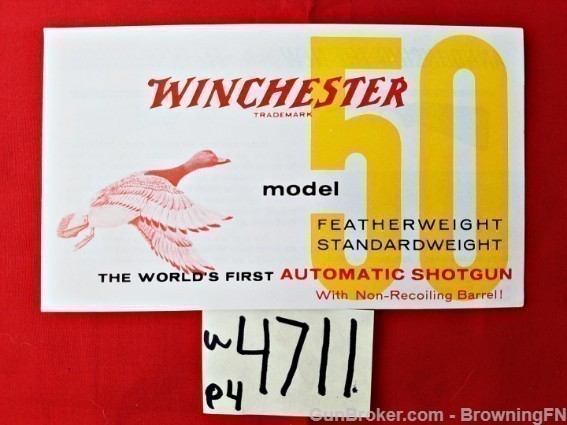 Original Winchester Model 50 Automatic Shotgun Flyer-img-0