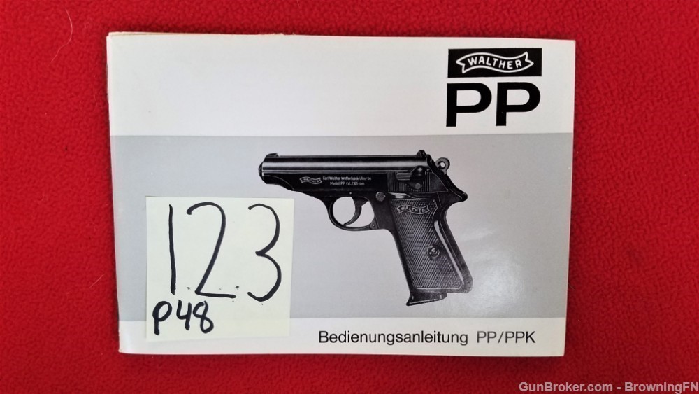 Original Walther PP/PPK Owners Instruction Manual-img-0