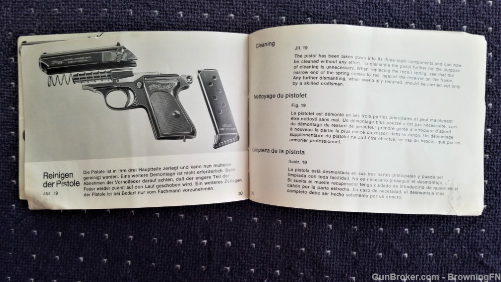 Orig Walther Model PP PPK Owners Manual 1979-img-3