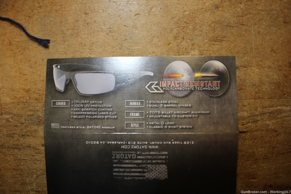 Gatorz Specter Milspec Ballistic Glasses Cerakote Blackout Smoke w/Anti-Fog-img-13