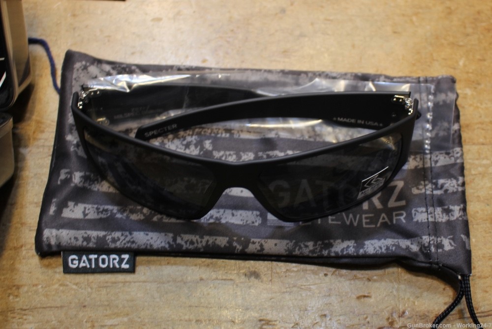 Gatorz Specter Milspec Ballistic Glasses Cerakote Blackout Smoke w/Anti-Fog-img-4