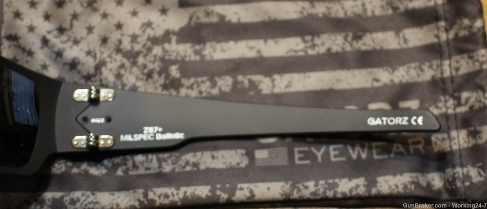 Gatorz Specter Milspec Ballistic Glasses Cerakote Blackout Smoke w/Anti-Fog-img-9