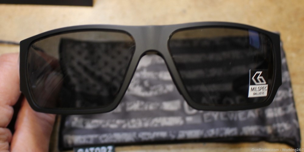 Gatorz Specter Milspec Ballistic Glasses Cerakote Blackout Smoke w/Anti-Fog-img-7