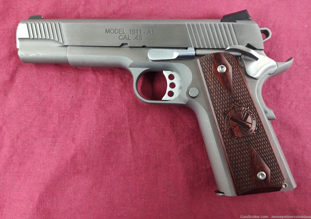 USED SPRINGFIELD ARMORY 1911-A1 STAINLESS 45 ACP-img-1