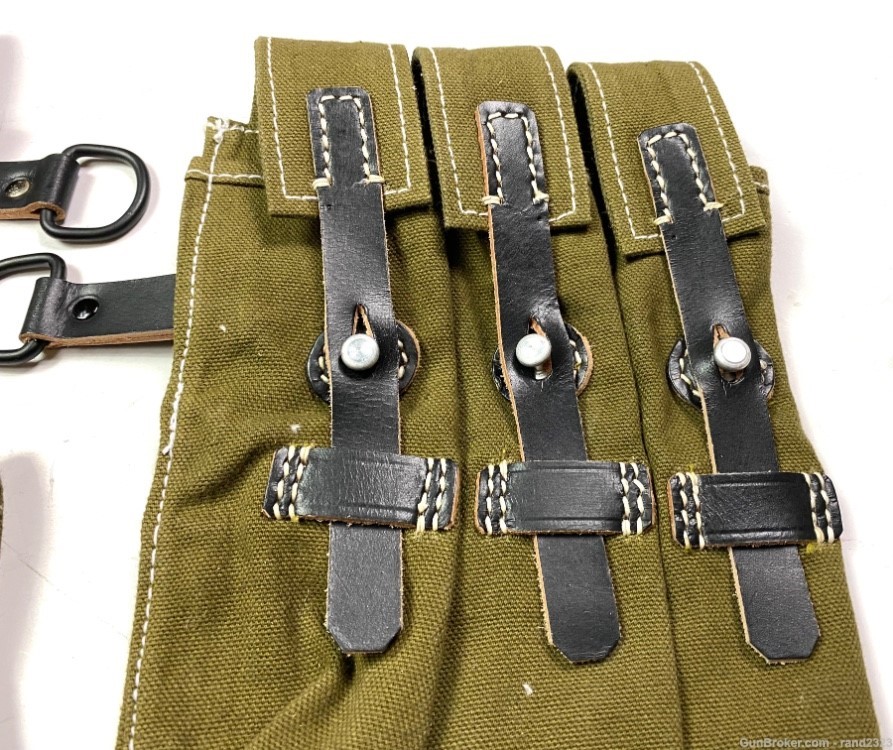 WWII GERMAN MP38 MP40 AMMO POUCHES-OLIVE-img-3