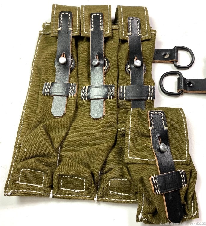 WWII GERMAN MP38 MP40 AMMO POUCHES-OLIVE-img-1