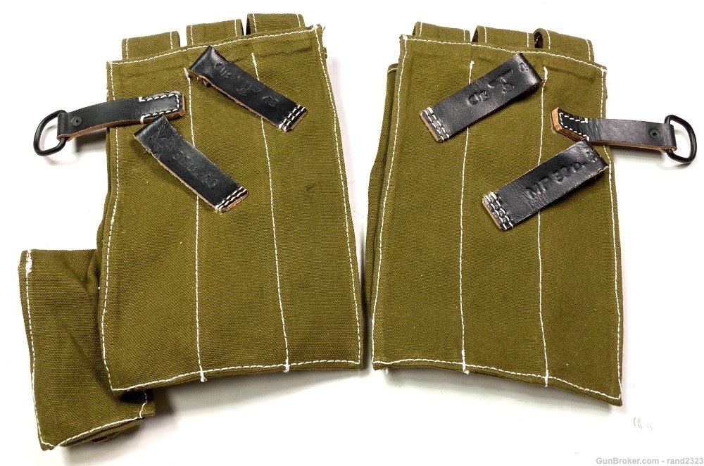 WWII GERMAN MP38 MP40 AMMO POUCHES-OLIVE-img-4