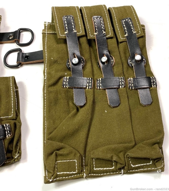 WWII GERMAN MP38 MP40 AMMO POUCHES-OLIVE-img-2
