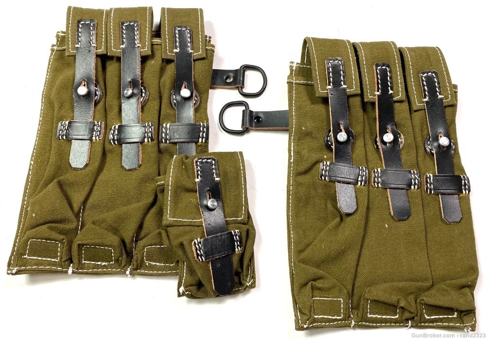 WWII GERMAN MP38 MP40 AMMO POUCHES-OLIVE-img-0