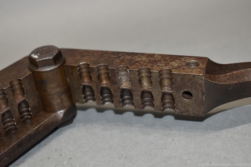 Large Unmarked Antique 10 Cavity Double Sided .295" Cal Gang Mold Colt?-img-14