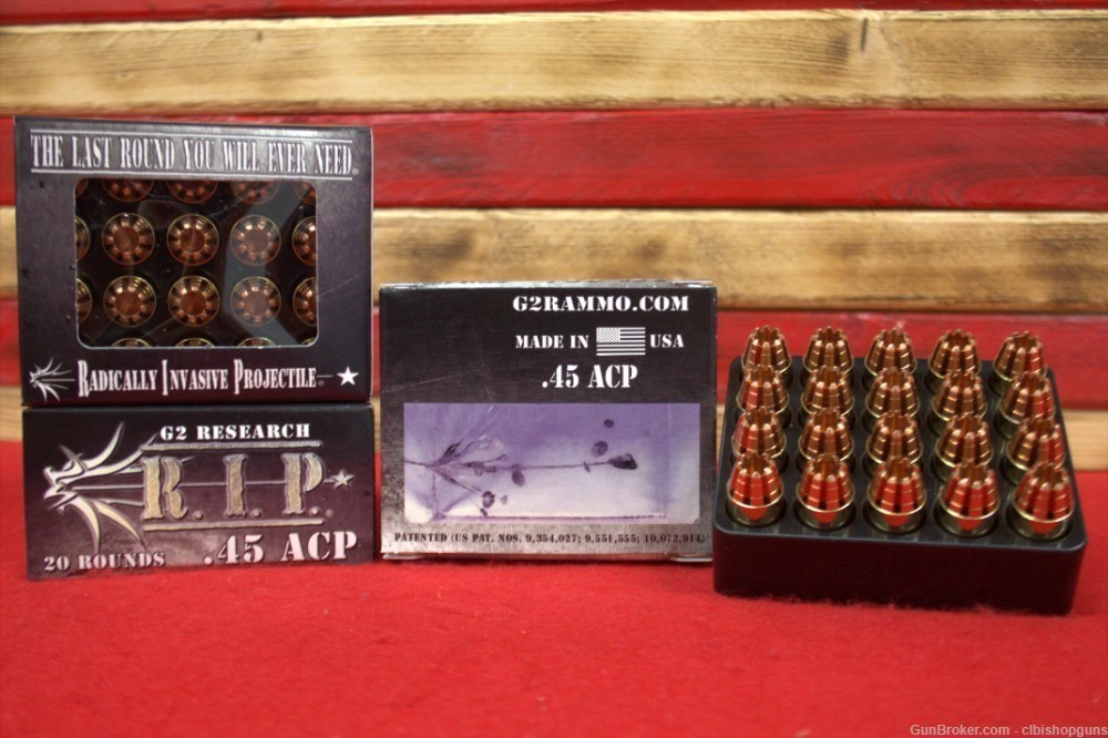 G2 Research .45 ACP R.I.P 3 BOXES TOTAL ammo-img-0