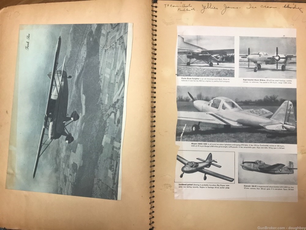 Military Airplane Scrapbook 1940’s-50’s Child’s Wings Cigarettes -img-11