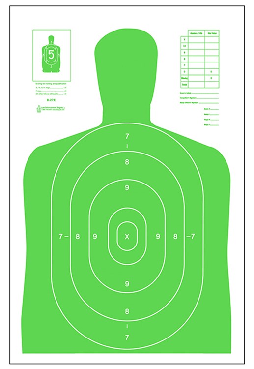 Action Target High Visibility  Silhouette Paper 23 x 35 Fluorescent Green/W-img-0