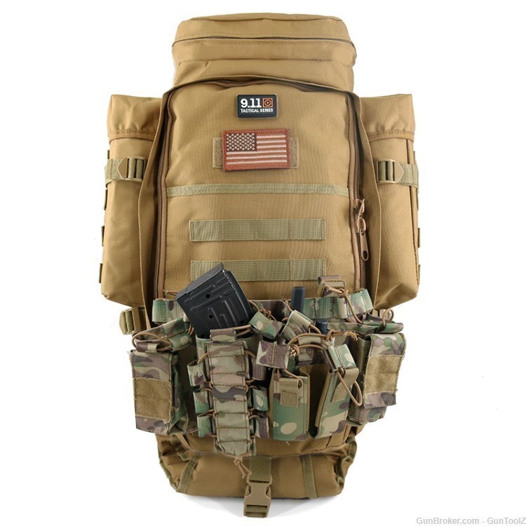 GTZ ACU or Tan 70  Molle Tactical Backpack w/ internal rifle case! LOW$$-img-8