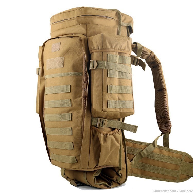 GTZ ACU or Tan 70  Molle Tactical Backpack w/ internal rifle case! LOW$$-img-5