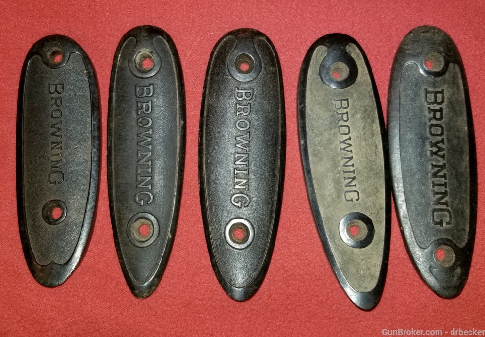 5 Newer style Browning buttplates original parts-img-0