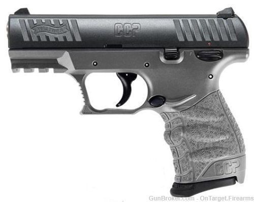 Walther Arms CCP M2+ 9mm 3.54" Bbl Tungsten Gray Pistol w/(2) 8rd Mags-img-0