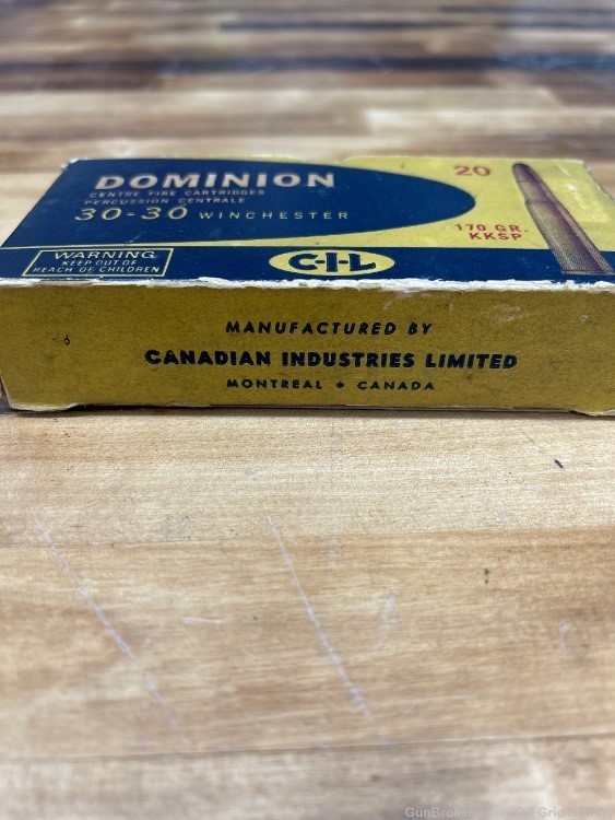 Dominion 30-30 Vintage Box Once Fired Correct Brass-img-5